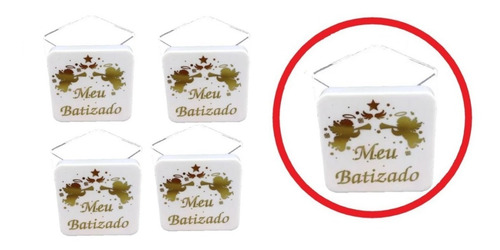 Imagem 2 de 4 de 10 Caixinhas 5x5cm Anjo Meu Batizado Lembrancinhas Anjos