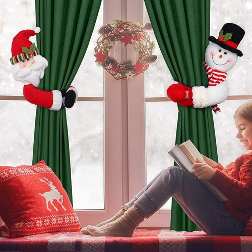 . Adornos Navideños Con Hebilla De Cortina Navideña De 2