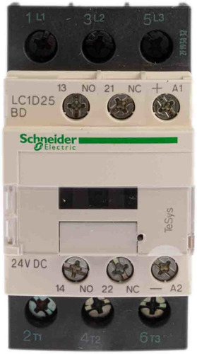 Contactor Schneider 25a Tripolar Lc1d25bd Bobina 24vcc