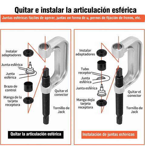 Kit De Prensa Extractor De Rótula 21pzs P/quitar E Instalar