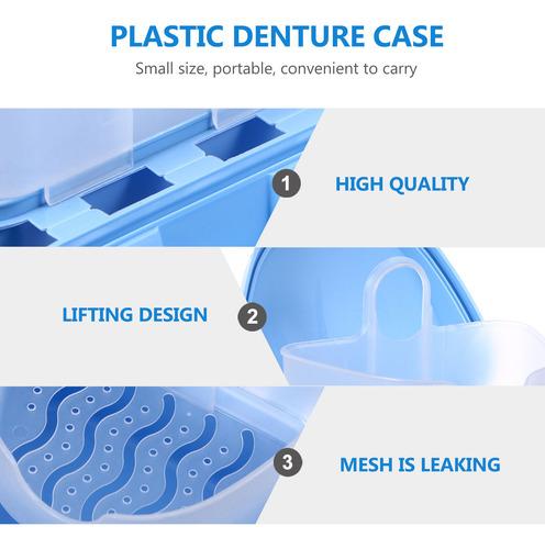 Estuche De Plástico Para Dentaduras Postizas, Retenedor De E
