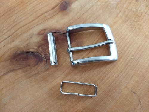 Imagen 2 de 8 de Hebilla Cinto, Marroquineria Pase 3 Cm Con Pasador Chato