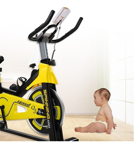 Bicicleta Estática Spinning + Monitor Fitness + Pedal Alumin
