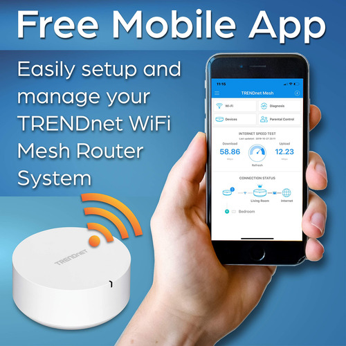 Router Wifi Mesh Trendnet Ac2200, Tew-830mdr, Color Blanco