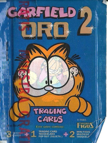 10 Sobres Cerrados Trading Cards Garfield Oro 1997