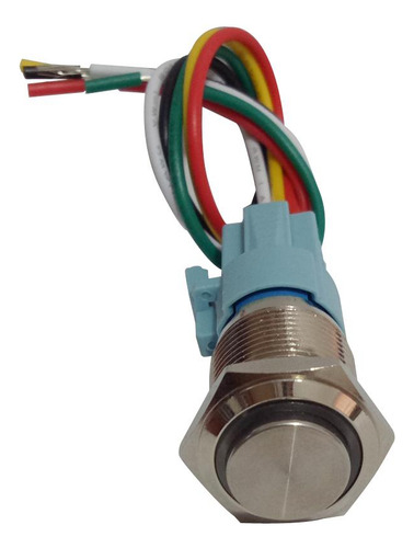 16mm 12v Interruptor De Metal Led Botón Pulsador