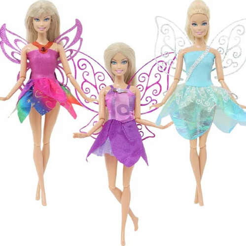 Muñecas Set 3 Vestidos Princesas Estilo Barbie ( A Elegir)