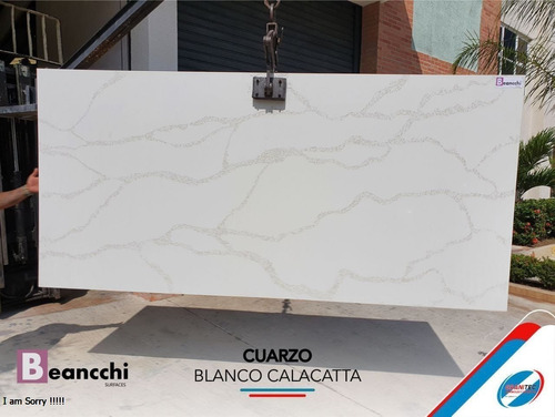 Lamina De Cuarzo Español Beancchi Blanco Calacatta Delux