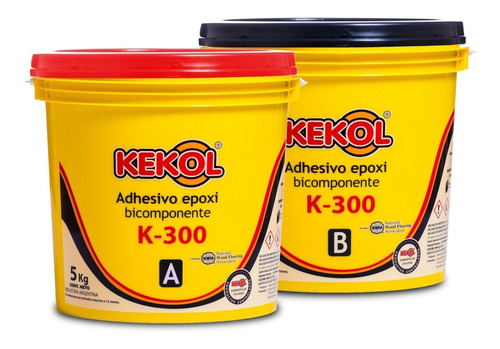 Adhesivo Epoxi Bicomponente Kekol Piso Madera K300 10kg 