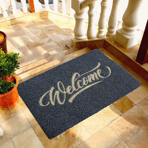Tapete De Puerta Welcome De Fibras De Poliéster P/exterior
