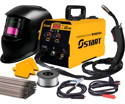 Máquina De Solda Inversora Mig 160a Sem Gás 3 Em 1 Tig Lift Eletr...