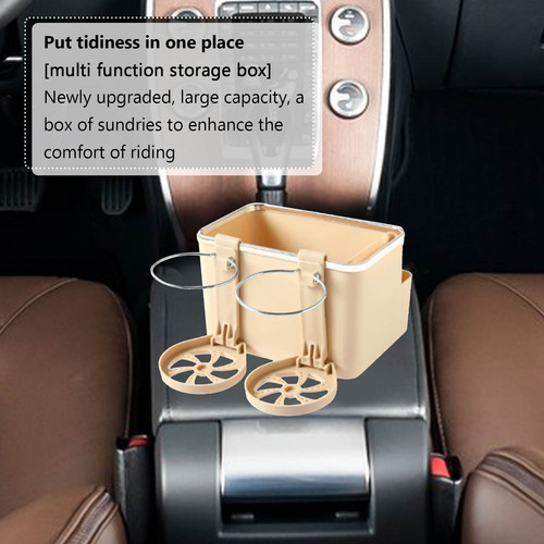 Caja De Almacenamiento H Para Reposabrazos De Coche, Taza De