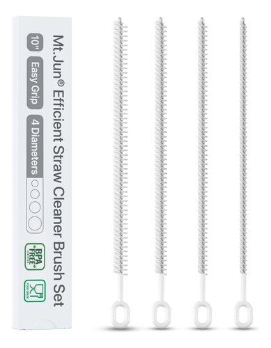 Mt.jun Juego De 4 Cepillos Limpiadores De Popotes De Alta R.