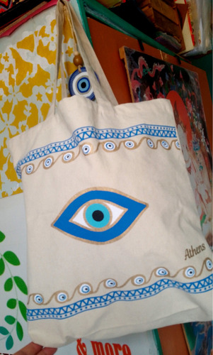 Ojo Turco Bolso Playa Rayon Resistente Original Evil Eye