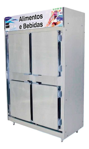 Geladeira/refrigerador Comercial Inox 430 Escovado 4 Portas 110v