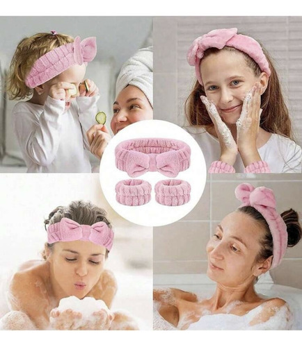 Set Conjunto De Banda Diadema Cabello Y Muñequeras De Baño