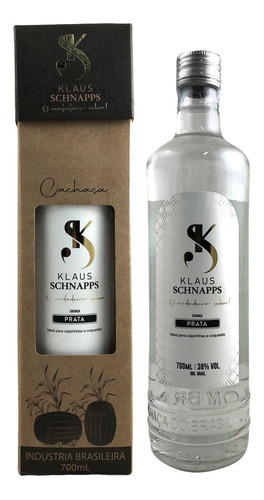 Cachaça Klaus Schnapps Prata 700ml Tamanho Unica-u