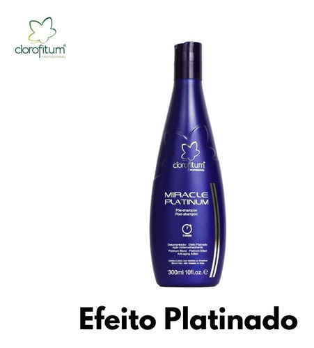 Pós-shampoo 300ml - Miracle Platinum Clorofitum
