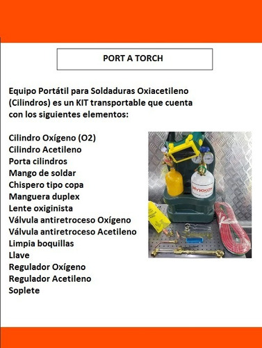 Equipo De Oxicorte Portable Porta Torch Mykkon Uso Pesado