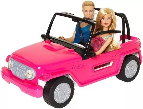 Carro Jeep Praia Barbie Com Boneca E Ken Mattel Importado