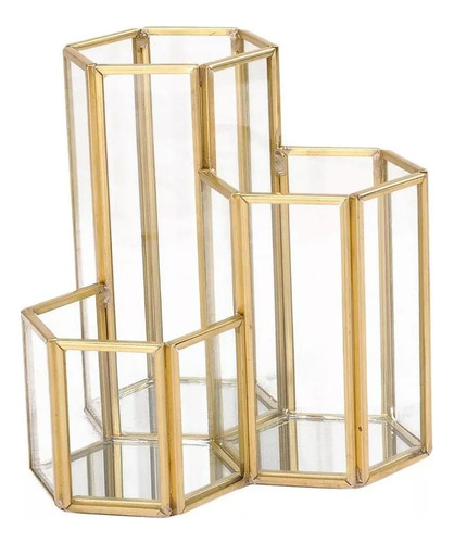 Porta-lápis De Porta-canetas Vitrine Hexágono Sala De