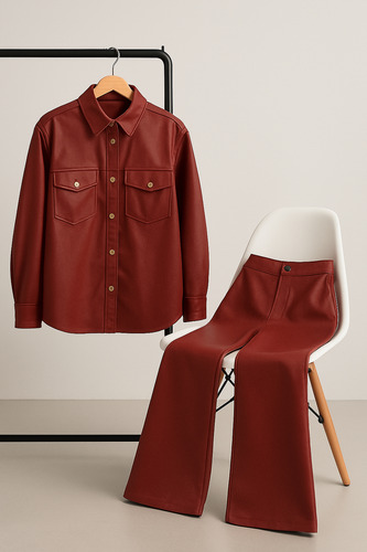 Camisaco De Eco Cuero Rubi Fashion