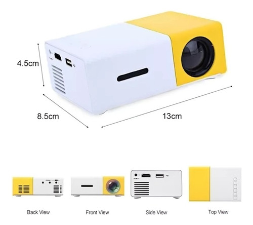 Mini Proyector Video Beam Con Usb Hdmi 100 Pulgadas