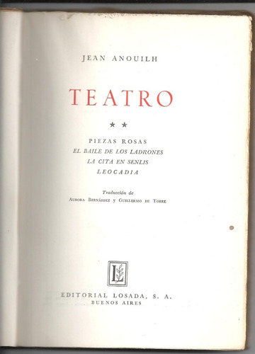Teatro,   Jean Anouilh