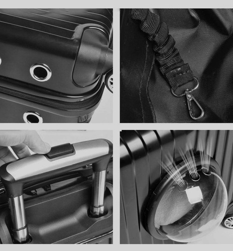 Imagen 3 de 4 de Transportador Mochila Bolso Con Ruedas Mascotas Perro Gato