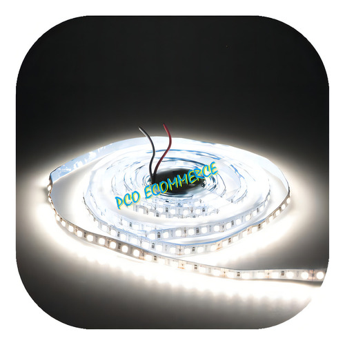 Fita De Led 2835 3000k/4000k/6000k 5mts 120 Leds/m 12v Ip20 Cor da luz Branco-neutro 4000K