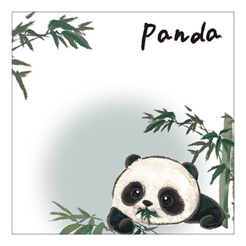 (02#mold)panda Sticky Note Pad Adhesive Message No
