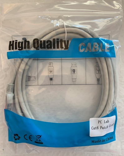 Cable De Red Lan Utp Cat6 Rj45 100% Cobre Pc Lab - 10 Metros