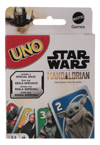 Uno Mandalorian Mattel Original Juego De Mesa En Ingles