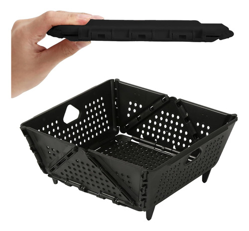 Colador Plegable De Plástico, Cesta De Drenaje Plegable Con
