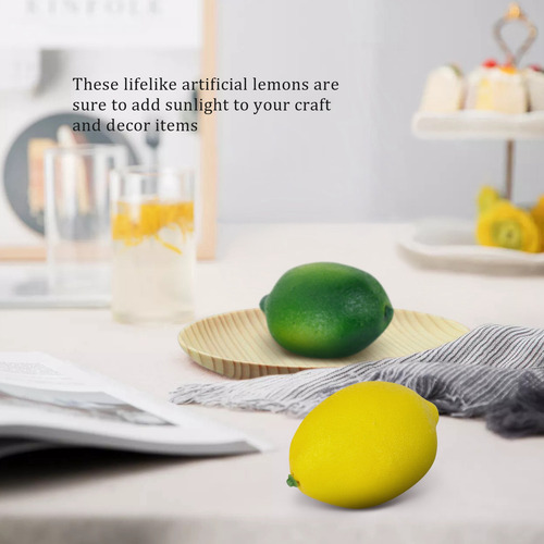Juego De 28 Unidades De Frutas Artificiales Con Limones Y Li