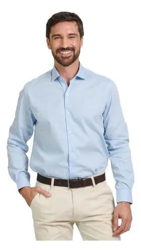 Camisa Hombre Blanca con Spandex Slim fit Elastizada BRAVO JEANS