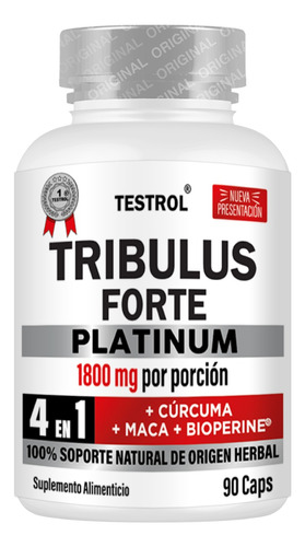 Tribulus Forte 1800mg 3 In 1 Testrol 90 Capsulas