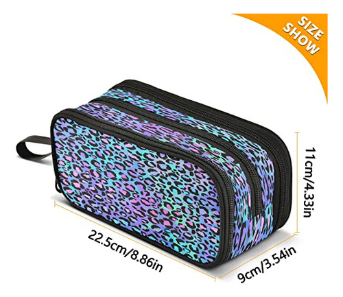 Estuche Para Lápices Estampado De Leopardo Grande