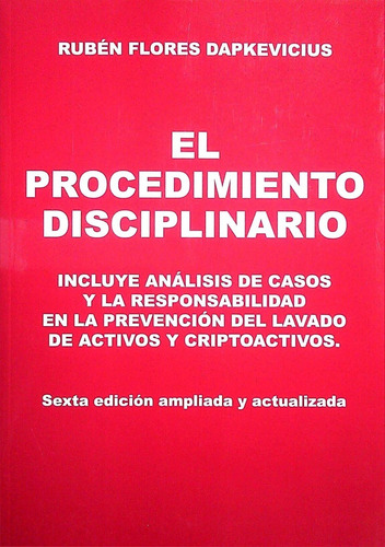 Procedimiento Disciplinario, El  - Flores Dapkevicius, Ruben