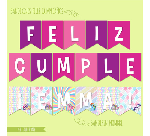 My Litlle Pony Kit Cumpleaños Imprimible Editable Candy Bar