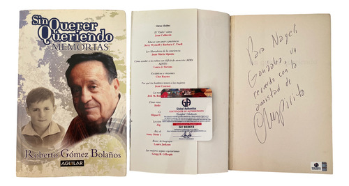 Autografo De Chespirito Autografiado X Roberto Gomez Bolaños (Usado)