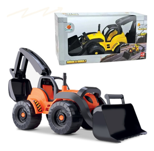 Trator Retroescavadeira Grande Big Constructor - Orange Toys Cor Diversos