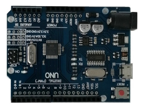 Tarjeta Arduino Uno R3 Micro Usb Mega328p Version Nueva