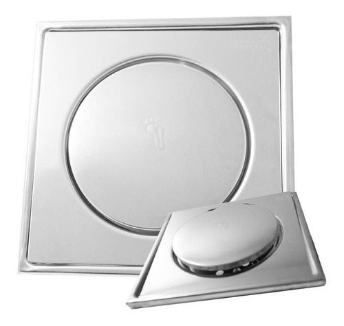 Ralo Click Quadrado 15x15 6 Polegadas Com Porta Grelhas 8017