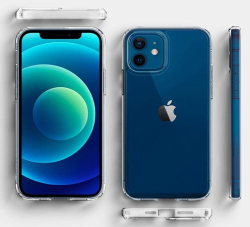 Imagem 3 de 3 de Capa Hybrid Anti-impacto Para Apple iPhone 12 - Transparente