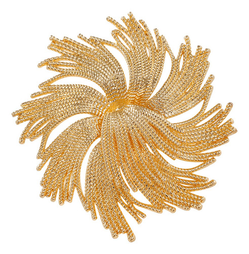 2 Exquisito Broche Floral Con Acabado Dorado Para 2 Piezas