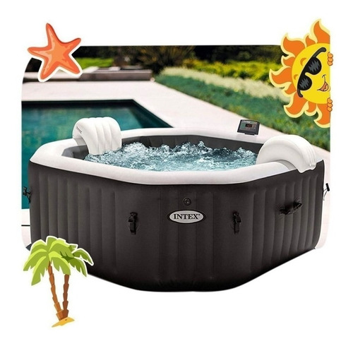 Imagen 1 de 10 de Spa Inflable New Burbuja+jets Deluxe P/4 Pers. Intex Cuotas