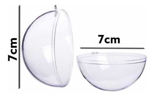 Imagen 1 de 10 de Bolas Transparentes Encastrables De 7cm X72 Unidades
