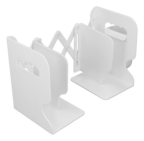 Suporte Para Livros Extensível Branco Branco E Branco, Antid