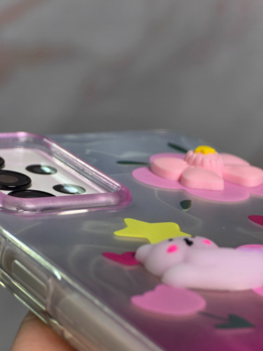 Funda Muñequitos 3d Antigolpes Para Samsung Elegi Modelo Osito Rosa A05